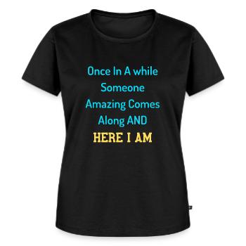 Drôle Citations sarcastiques humoristiques Citations drôles - T-shirt Premium bio Femme - noir - Devant - Selfina (174cm)