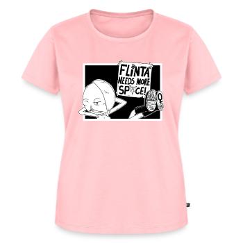 FLINTA Needs More Space! - Frauen Premium Bio T-Shirt - Rosa - Vorne - AI Model Female 172 dark (172cm)