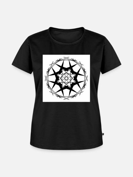 Psy Mandala - Frauen Premium Bio T-Shirt - Schwarz