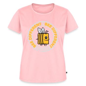 bee different Spruch Zitat - Frauen Premium Bio T-Shirt - Rosa - Vorne - AI Model Female 172 dark (172cm)