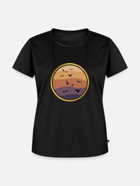 Vögel - Frauen Premium Bio T-Shirt - Schwarz