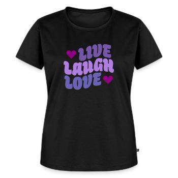 Live Laugh Love - Women's Premium Organic T-shirt - black - Front - Selfina (174cm)