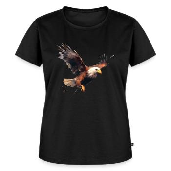 Weißkopfseeadler im Flug Design Adler Jagdvogel - Frauen Premium Bio T-Shirt - Schwarz - Vorne - Selfina (174cm)