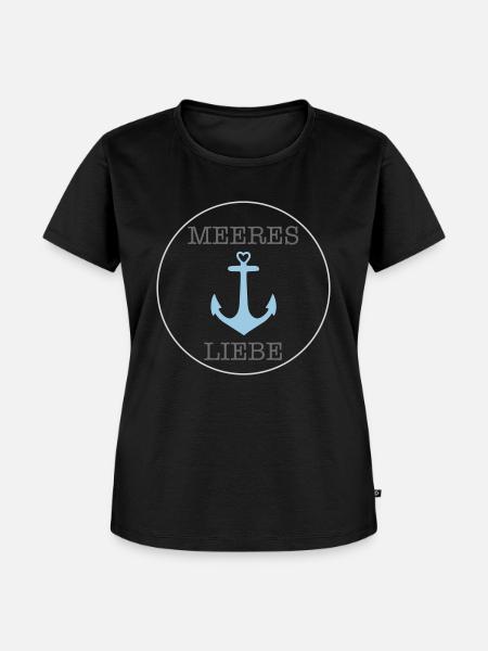 Meeresliebe - Frauen Premium Bio T-Shirt - Schwarz