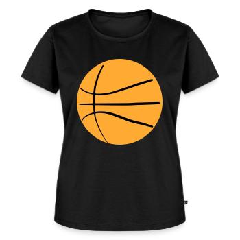 Abstraktes Basketball Design - Frauen Premium Bio T-Shirt - Schwarz - Vorne - Selfina (174cm)