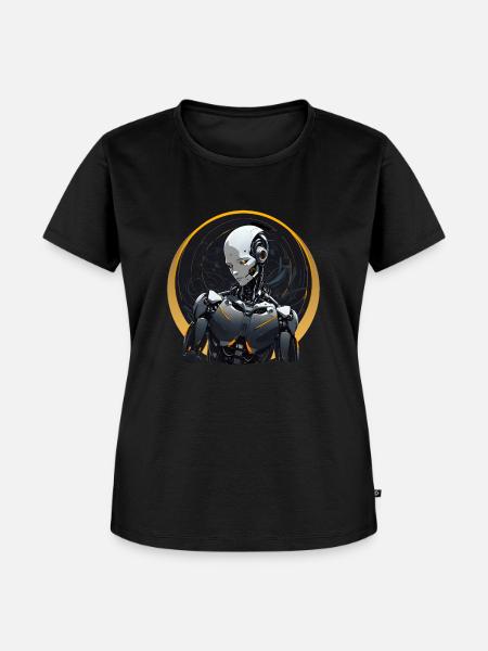 BLICK NACH UNTEN - Frauen Premium Bio T-Shirt - Schwarz