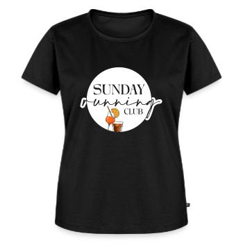 Sunday running - Frauen Premium Bio T-Shirt - Schwarz - Vorne - Selfina (174cm)