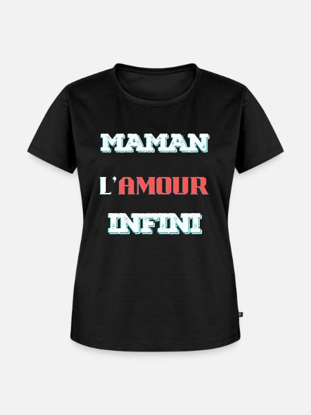Mama Unendliche Liebe - Frauen Premium Bio T-Shirt - Schwarz