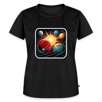 Espace - T-shirt Premium bio Femme - noir - Devant - Selfina (174cm)