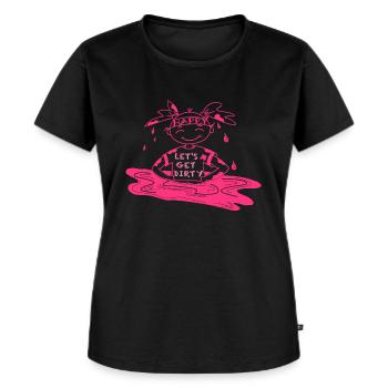 Schlammlauf 2.0 - Frauen Premium Bio T-Shirt - Schwarz - Vorne - Selfina (174cm)