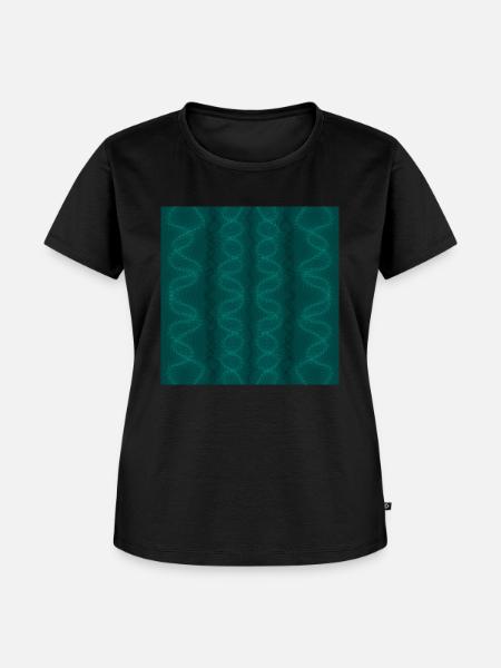 Grüne vertikale Wellen - Frauen Premium Bio T-Shirt - Schwarz