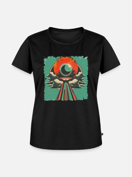 Retro Design - Frauen Premium Bio T-Shirt - Schwarz