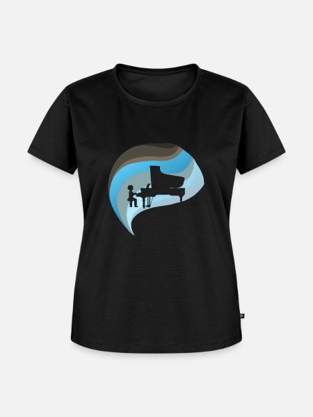 Pianist Musikschule - Frauen Premium Bio T-Shirt - Schwarz