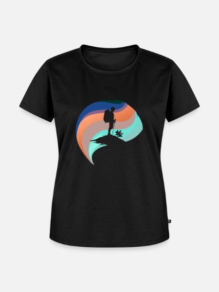 Wandern Wanderung - Frauen Premium Bio T-Shirt - Schwarz