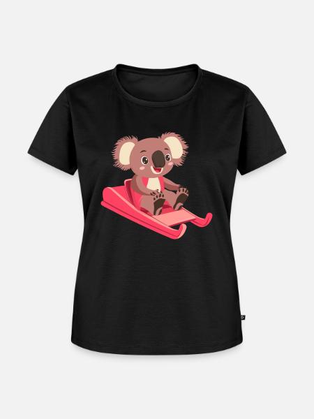 koala schlitten - Frauen Premium Bio T-Shirt - Schwarz