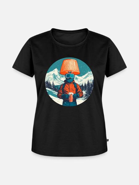 Die Lampen auf der Piste - Frauen Premium Bio T-Shirt - Schwarz