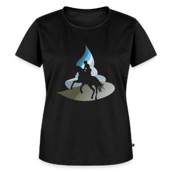 Dressage Dressage Cavaliers Equestrian - T-shirt Premium bio Femme - noir - Devant - Selfina (174cm)
