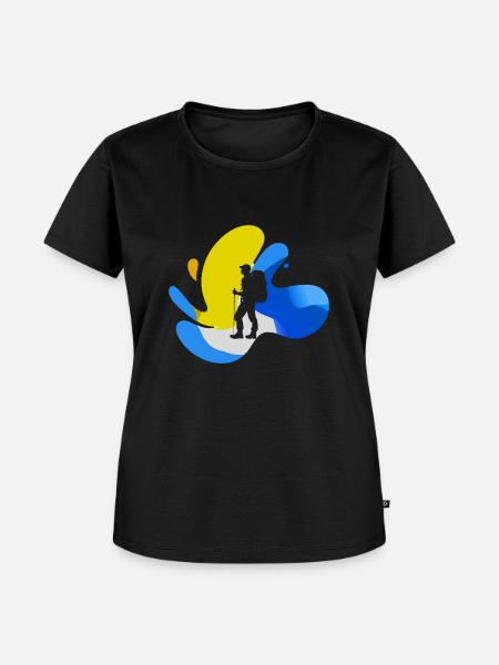 Wanderung Hiking - Frauen Premium Bio T-Shirt - Schwarz