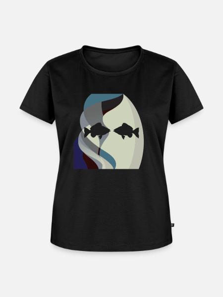 Fischen Angeln Fischarten - Frauen Premium Bio T-Shirt - Schwarz