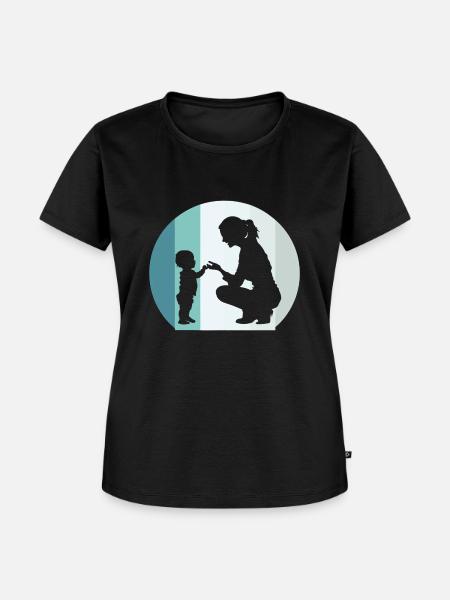 Kindermaedchen Nachtbabysitter Haushaltshilfe - Frauen Premium Bio T-Shirt - Schwarz