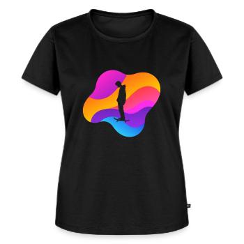 Skaten Skate Kickflip - Frauen Premium Bio T-Shirt - Schwarz - Vorne - Selfina (174cm)