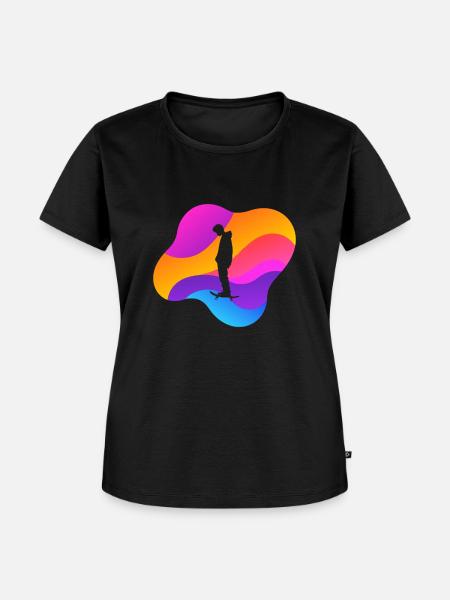 Skaten Skate Kickflip - Frauen Premium Bio T-Shirt - Schwarz