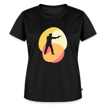 Patrol Police - Women's Premium Organic T-shirt - black - Front - Selfina (174cm)