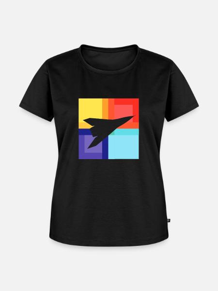 Luftfahrt Flugzeug - Frauen Premium Bio T-Shirt - Schwarz