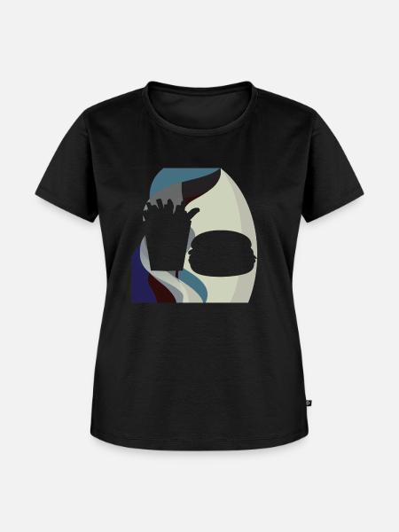 Burger Fries Grillen - Frauen Premium Bio T-Shirt - Schwarz
