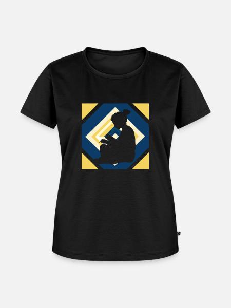 Garn Stricken Maschen - Frauen Premium Bio T-Shirt - Schwarz