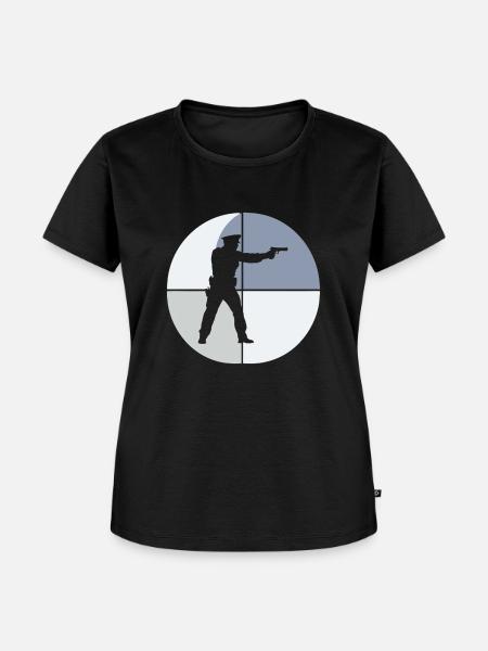 Beamter Kriminalitaet Ermittlung - Frauen Premium Bio T-Shirt - Schwarz