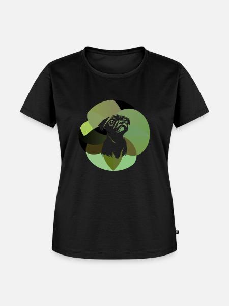 Mops Fell Tierschutz - Frauen Premium Bio T-Shirt - Schwarz