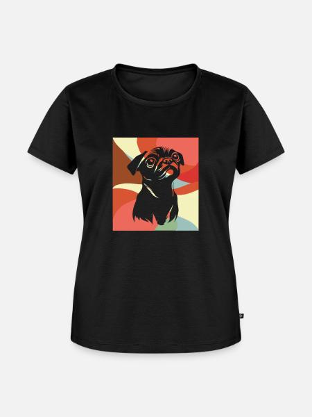 Mops Haustier - Frauen Premium Bio T-Shirt - Schwarz