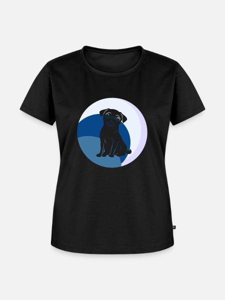 Mops Fellpflege Fell - Frauen Premium Bio T-Shirt - Schwarz