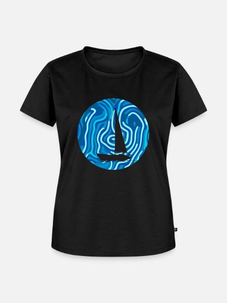 Segelboot Boot Boote - Frauen Premium Bio T-Shirt - Schwarz