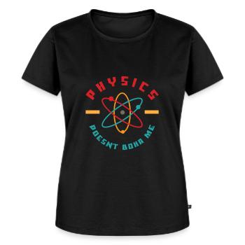 Niels Bohr Physik - Frauen Premium Bio T-Shirt - Schwarz - Vorne - Selfina (174cm)