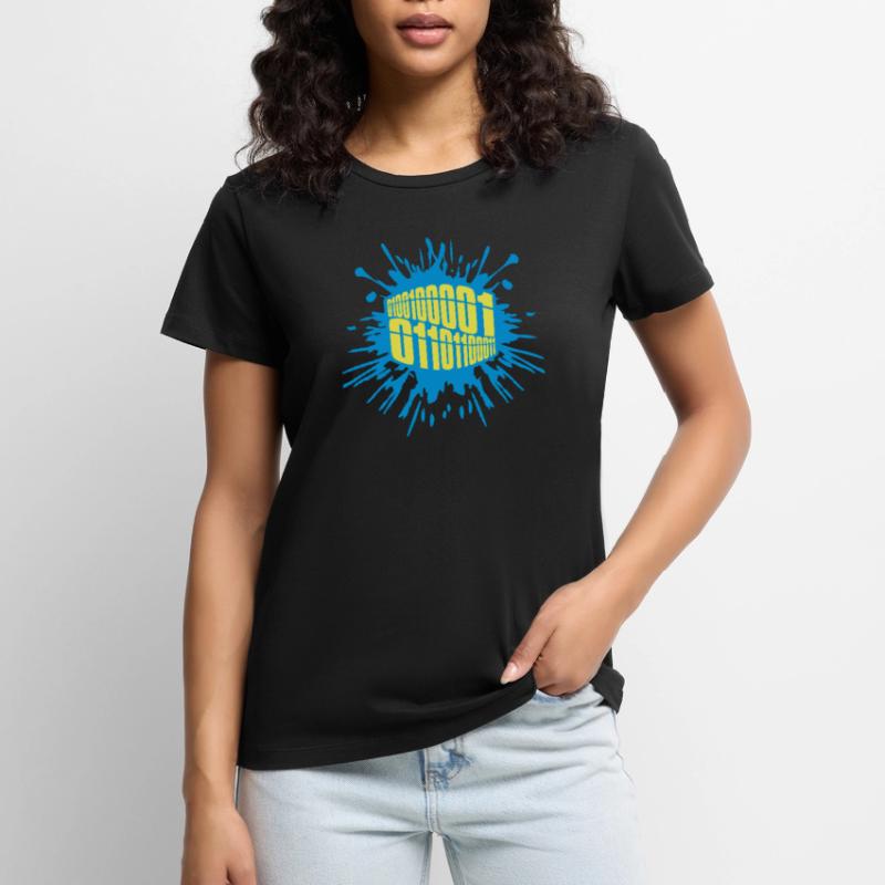 Binary Code Program Language Women's Premium Organic T-shirt