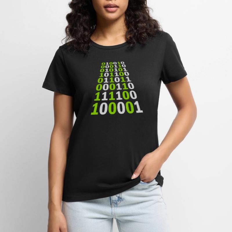Binaire Code Programma Taal Vrouwen Premium Bio T-shirt