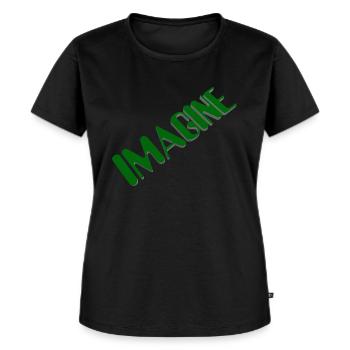 Imagine! - Women's Premium Organic T-shirt - black - Front - Selfina (174cm)