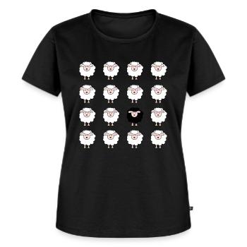 Schaf - Frauen Premium Bio T-Shirt - Schwarz - Vorne - Selfina (174cm)