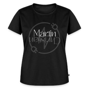 Martin und Christian - Frauen Premium Bio T-Shirt - Schwarz - Vorne - Selfina (174cm)