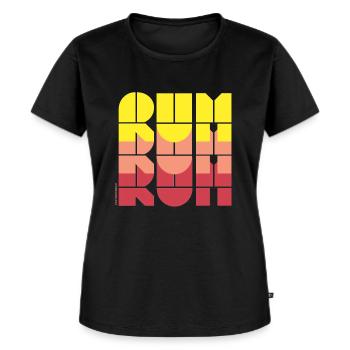 Rum Love Design in Neon Pink Red - Women's Premium Organic T-shirt - black - Front - Selfina (174cm)