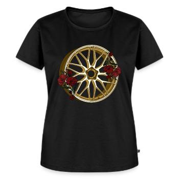 Felge - Frauen Premium Bio T-Shirt - Schwarz - Vorne - Selfina (174cm)