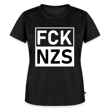 Fck Afd Fck Nzs - Frauen Premium Bio T-Shirt - Schwarz - Vorne - Selfina (174cm)