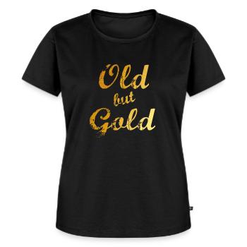 Old but Gold - T-shirt Premium bio Femme - noir - Devant - Selfina (174cm)