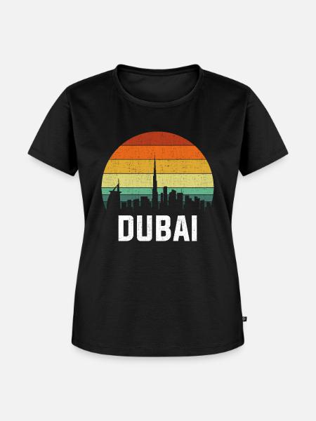 Dubai Skyline VAE , dubai - Frauen Premium Bio T-Shirt - Schwarz