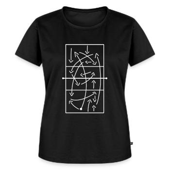 Lustige Volleyball Designs Sportler Taktik Trainer - Frauen Premium Bio T-Shirt - Schwarz - Vorne - Selfina (174cm)