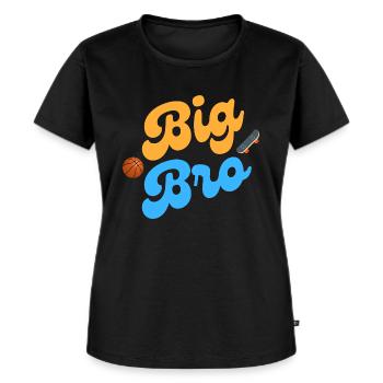 Big Bro - Frauen Premium Bio T-Shirt - Schwarz - Vorne - Selfina (174cm)