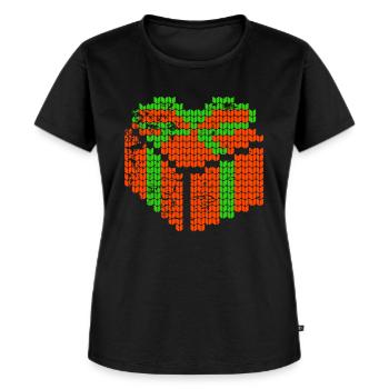 Pull de Noël moche - T-shirt Premium bio Femme - noir - Devant - Selfina (174cm)