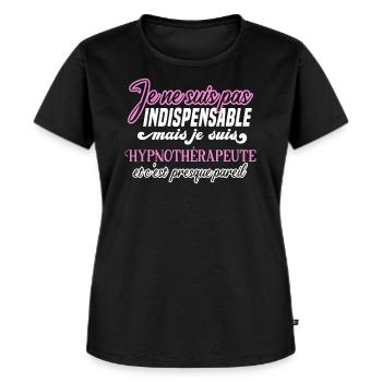Hypnothérapeute humour métier hypnose, idée cadeau - T-shirt Premium bio Femme - noir - Devant - Selfina (174cm)